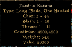 Daedric Katana